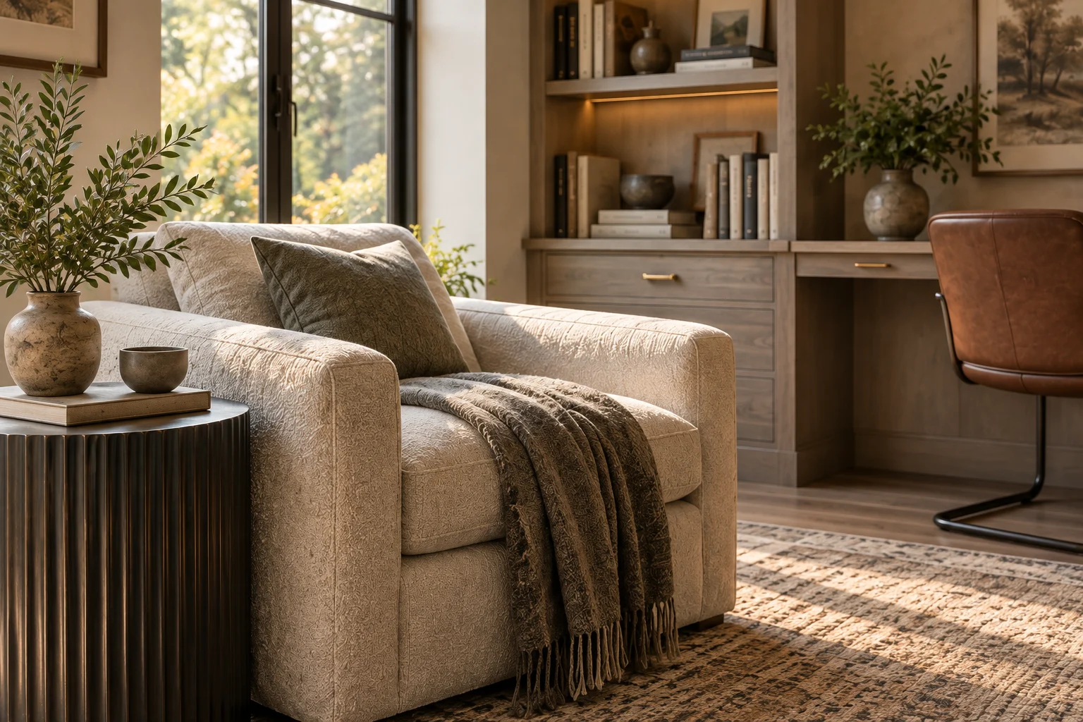 Arbeitszimmer — Materialien und Atmosphäre