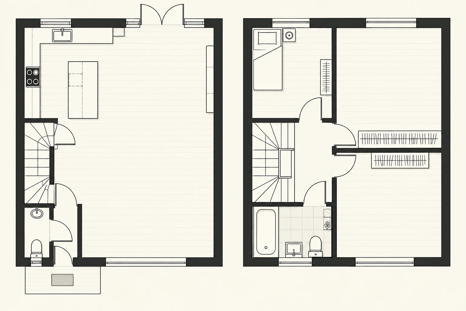 Two-storey House Plan — Structural layout