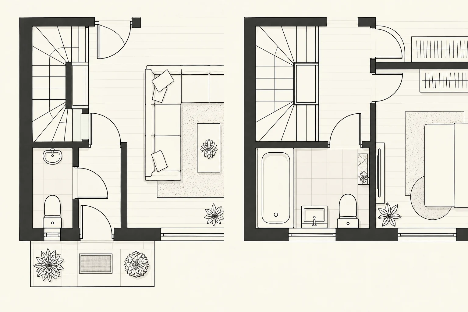 Two-storey House Plan — Secondary zone