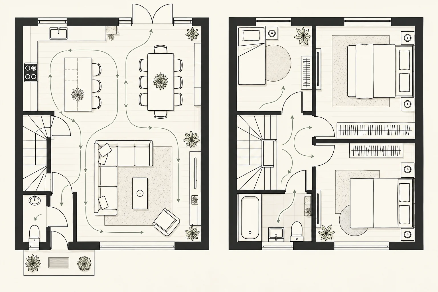 Two-storey House Plan — Circulation