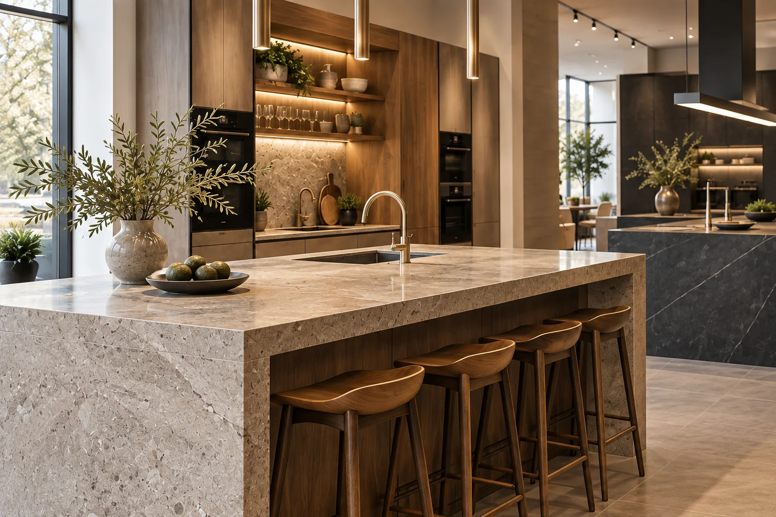 Kitchen Showroom — Materials and atmosphere