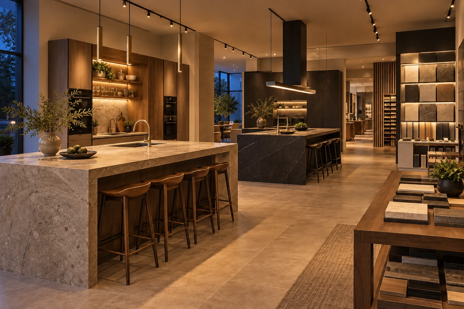 Kitchen Showroom — Evening light