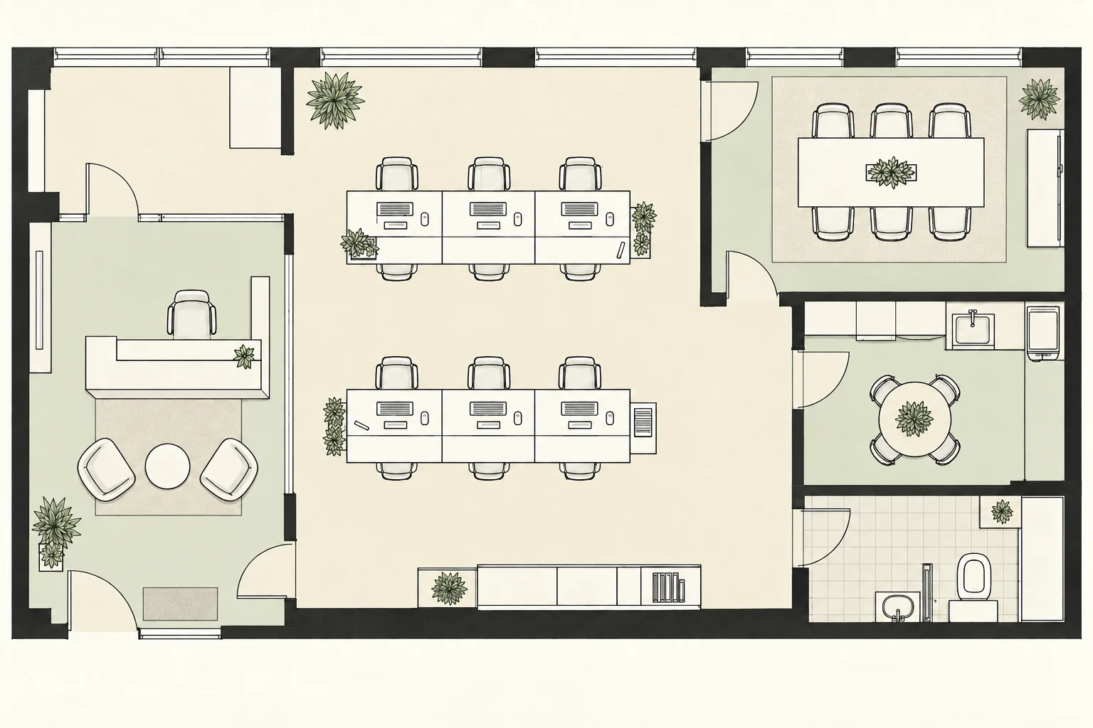Office Layout — Spatial zoning
