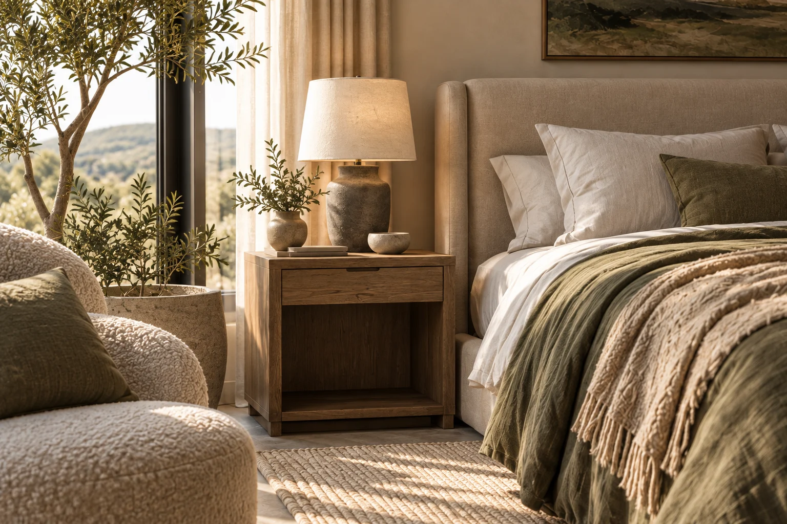 Quiet Bedroom — Materials and atmosphere