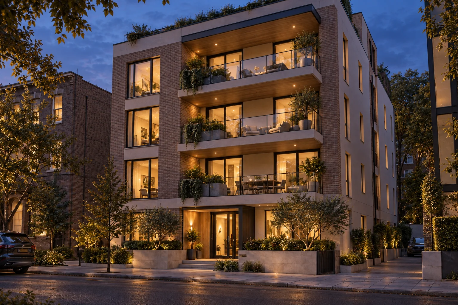 Residential Building — Evening light