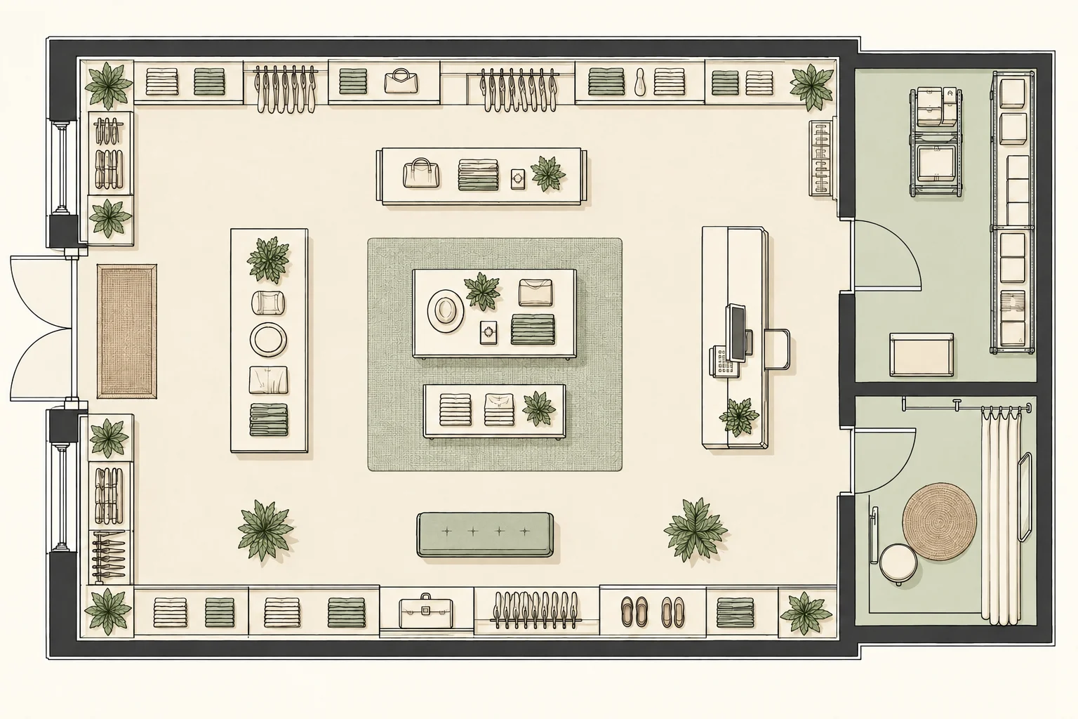 Retail Layout — Spatial zoning