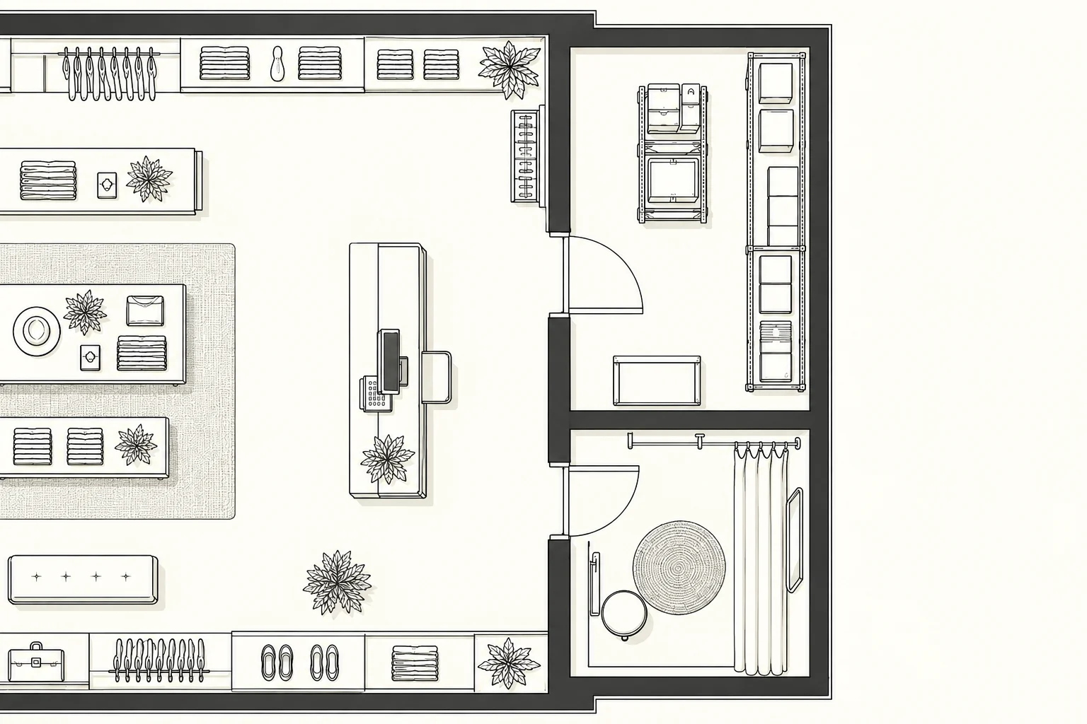 Retail Layout — Secondary zone