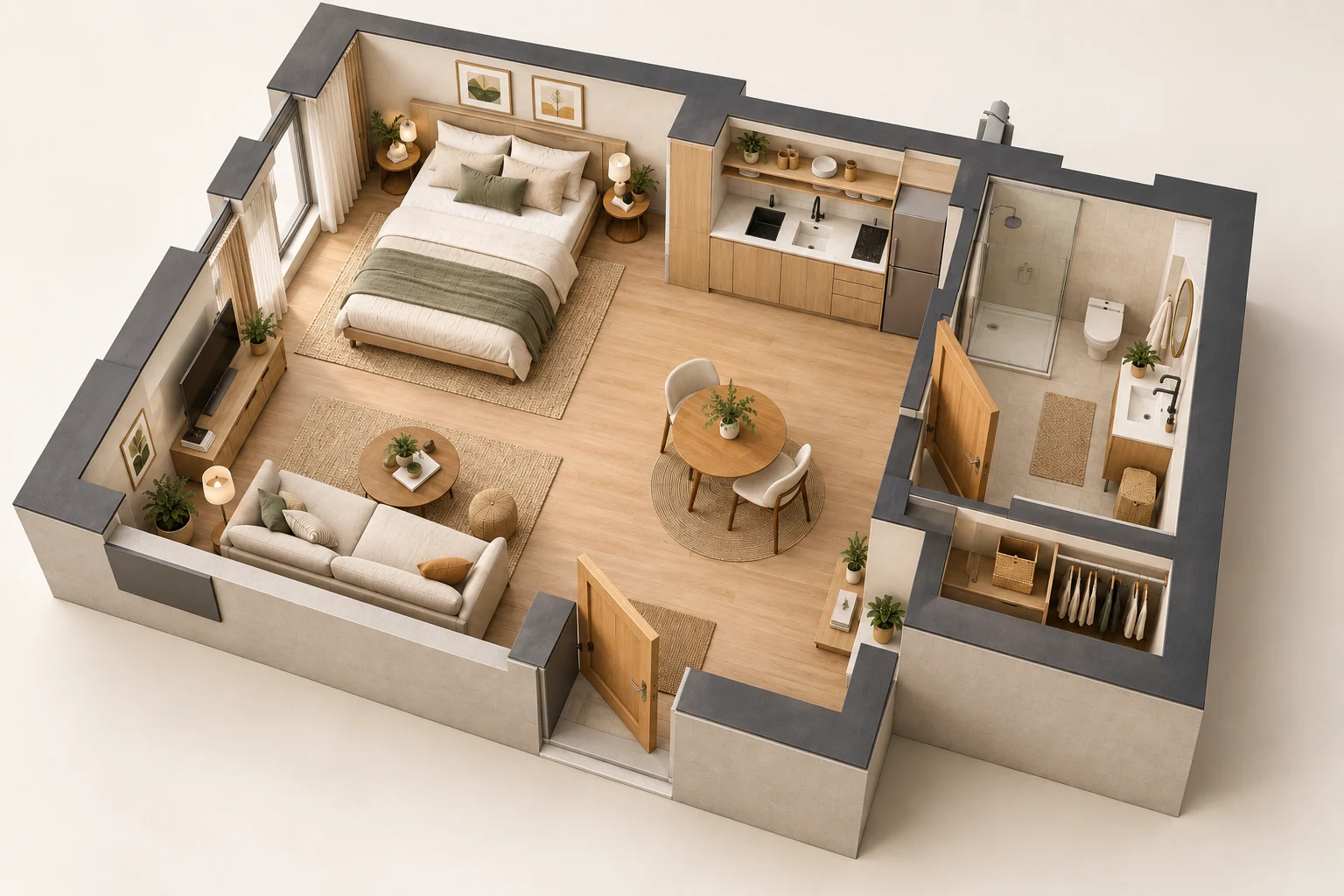 Studio 3D Plan — Axonometric view
