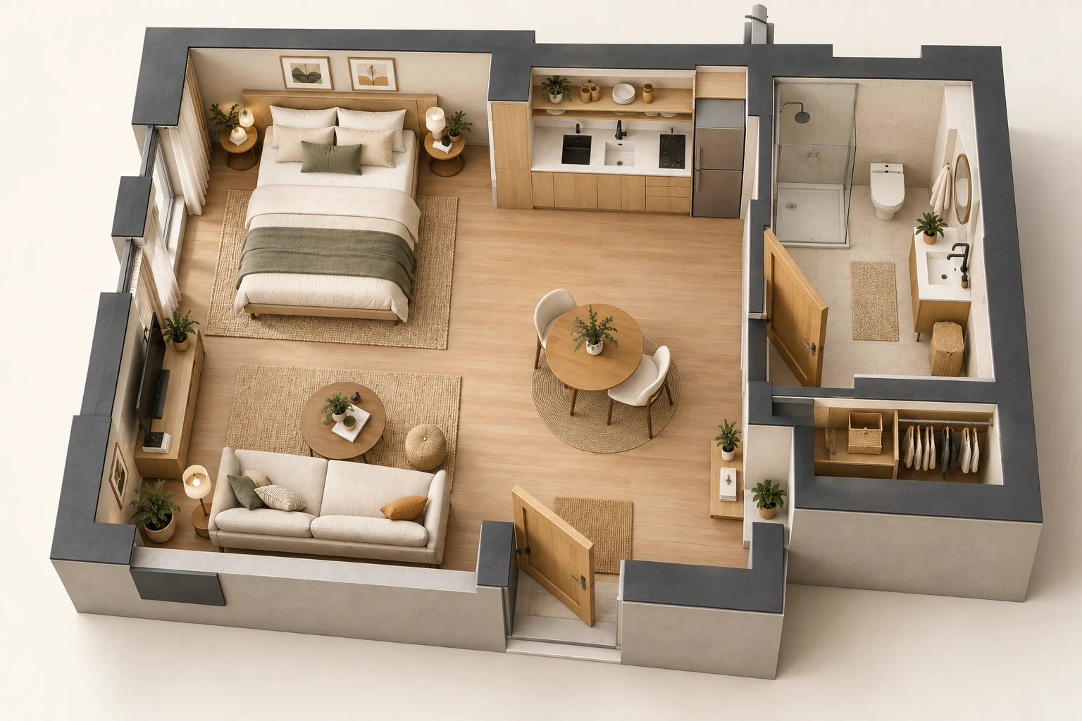 Studio 3D Plan — Top view